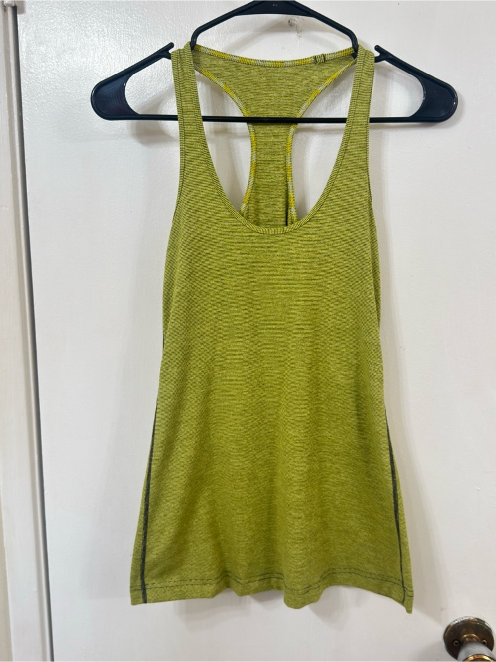 lululemon athletica neon Olive Green Racerback Tank